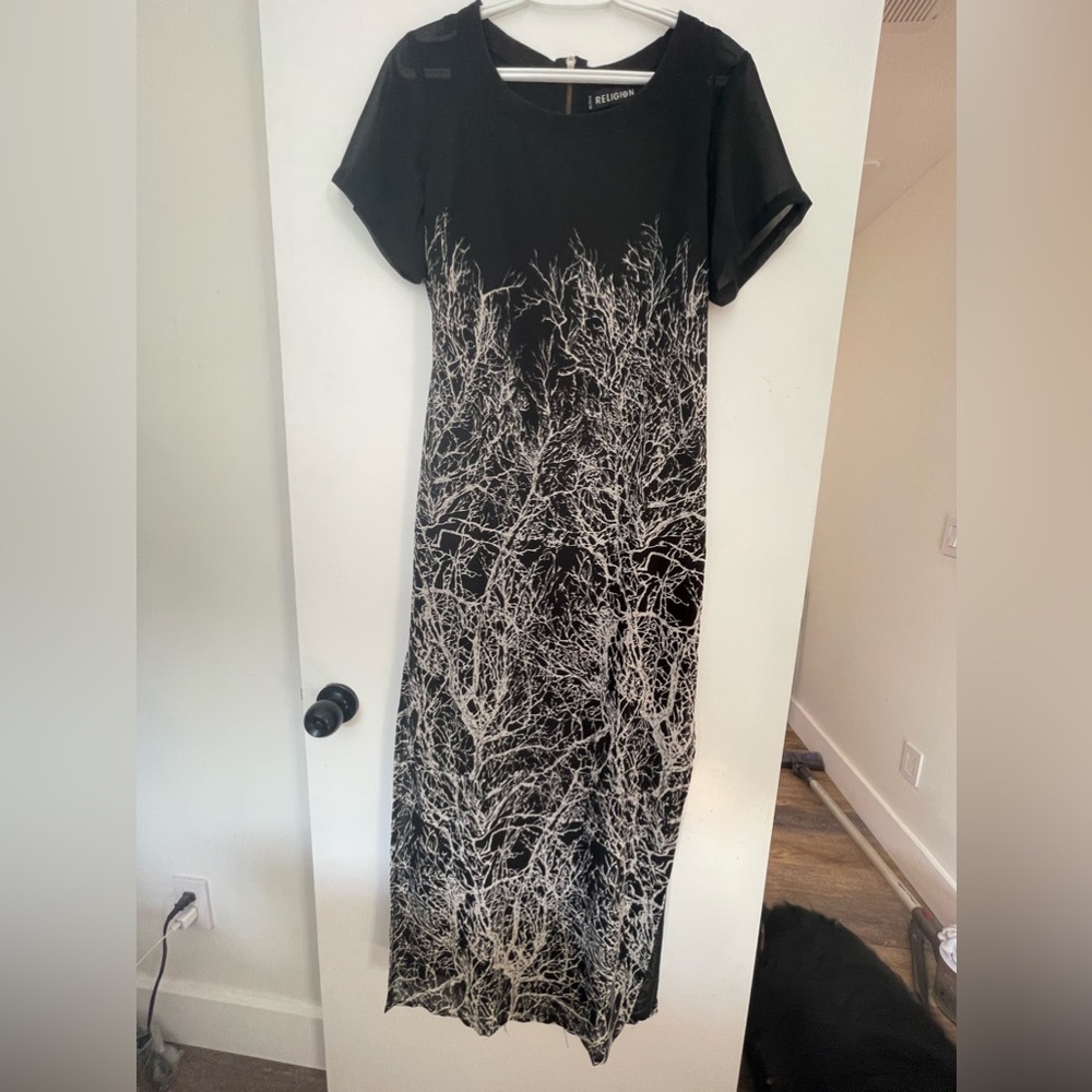 RELIGION Black and White Maxi